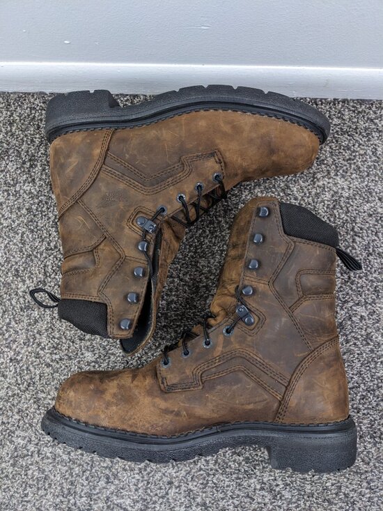 Red Wing Mens 4414 Leather Work Safety Toe Waterproof Boots Sz 10.5 H Extra Wide main image 5